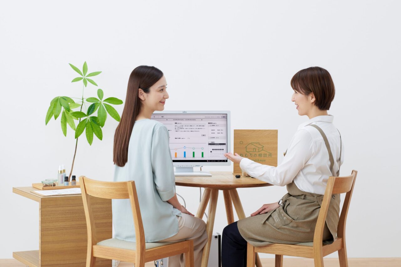 ねむりの相談所で相談する様子